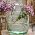 Recyclingglas Tischdekoration Vase Handtasche